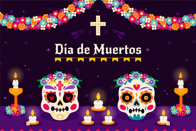 Plano de fundo para a celebração do dia de muertos