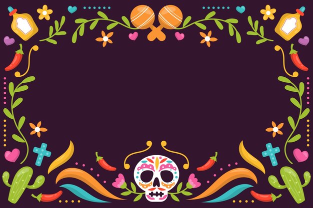 Plano de fundo para a celebração do dia de muertos