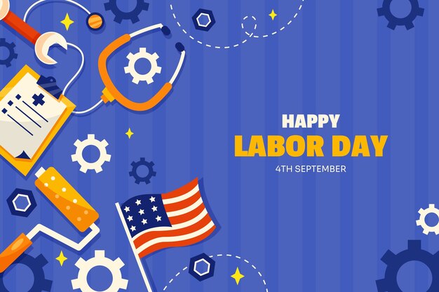 Plano de fundo para a celebração do dia do trabalho americano