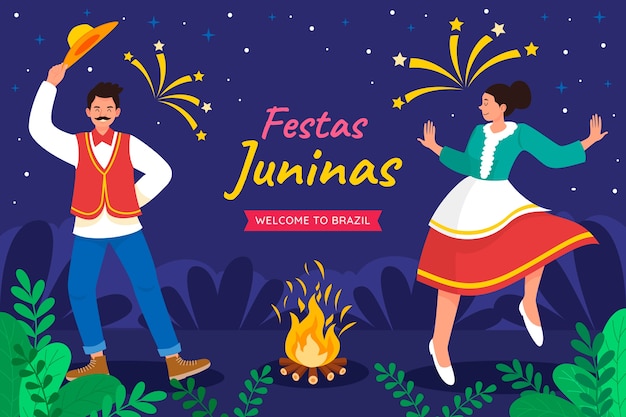 Plano de fundo para celebração de festas juninas brasileiras