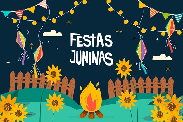 Plano de fundo para celebrações de festas juninas brasileiras