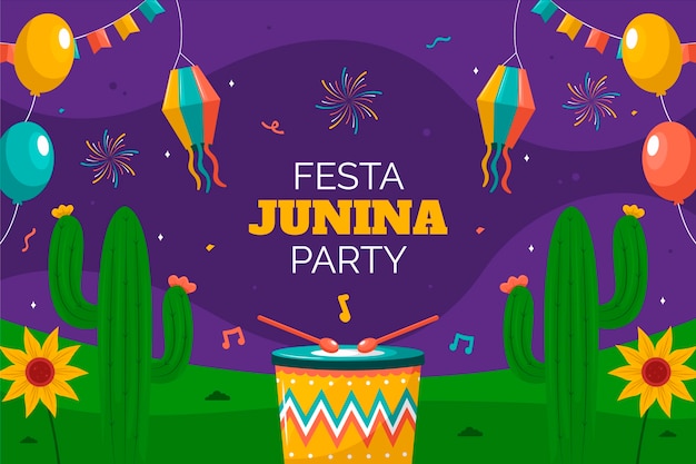 Plano de fundo para celebrações de festas juninas brasileiras