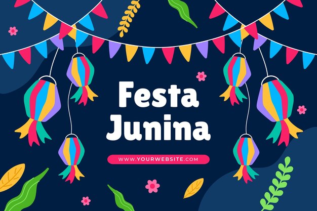 Plano de fundo para celebrações de festas juninas brasileiras