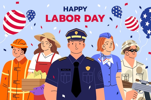 Plano de fundo para nós, celebração do dia do trabalho