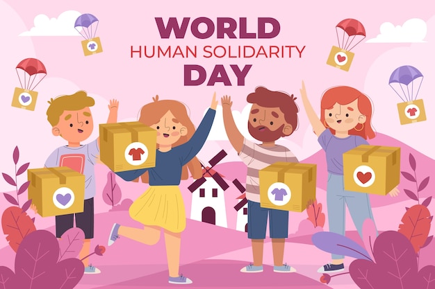 Plano de fundo para o dia internacional da solidariedade humana