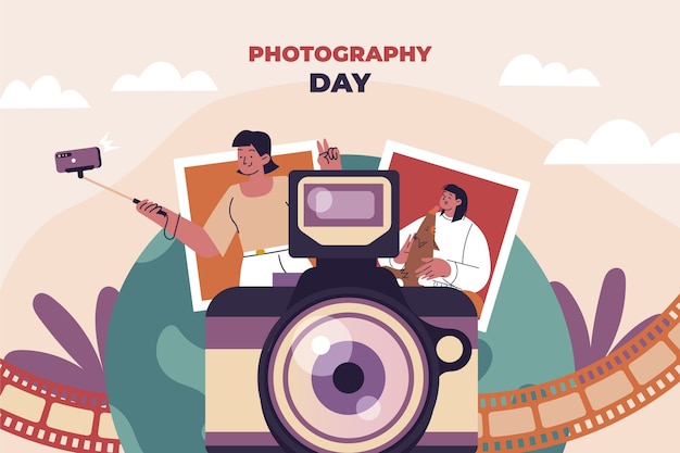 Plano de fundo para o dia mundial da fotografia