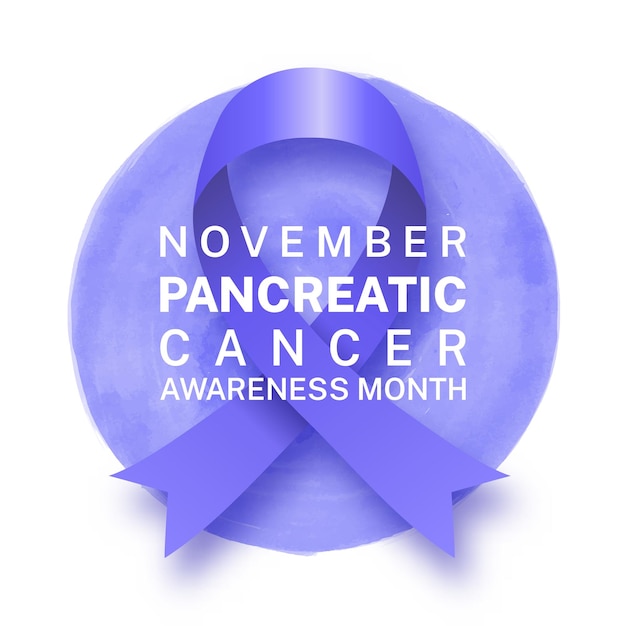 Vetor grátis plano de fundo para o mês de conscientização do câncer de pâncreas