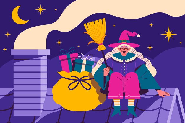 Plano de fundo plano befana