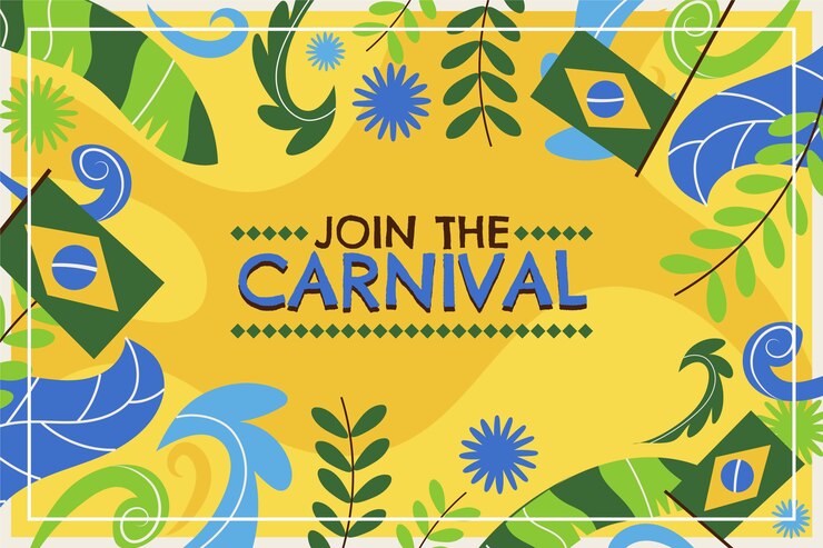 Vetor grátis plano de fundo plano de carnaval brasileiro