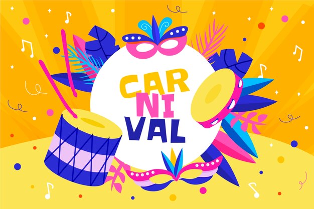 Plano de fundo plano de carnaval brasileiro