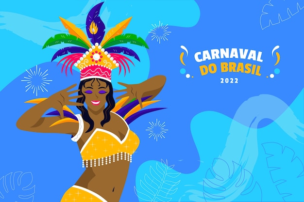 Plano de fundo plano de carnaval brasileiro