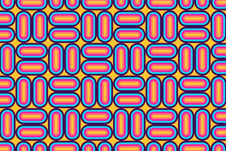 Vetor grátis plano de fundo retrô dos anos 60 ou 70 com padrão