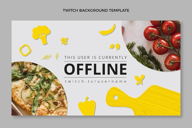 Plano de fundo saudável pizza twitch