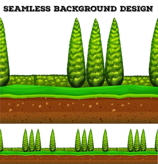 Plano de fundo sem emenda com árvores no parque