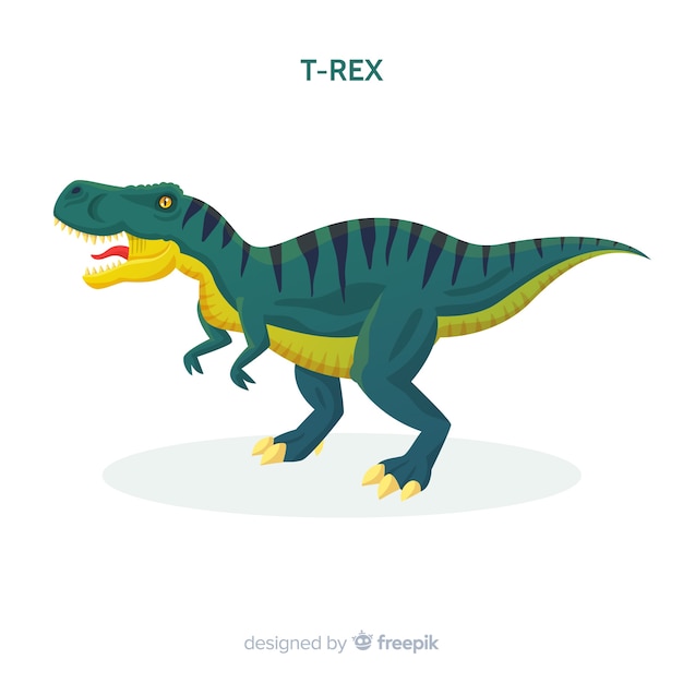 Vetor grátis plano de fundo t-rex