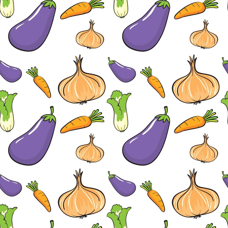 Vetor grátis plano de fundo transparente com muitos vegetais