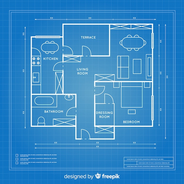 Plano de projeto de uma casa