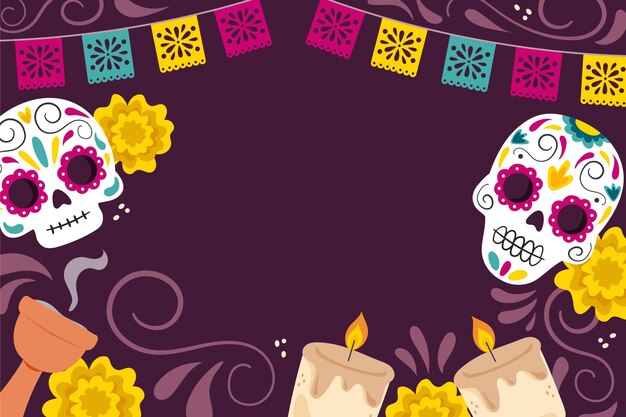 Plano, día, de, muertos, fundo