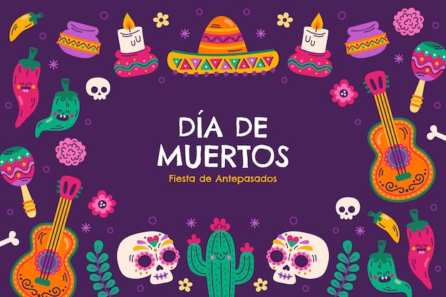 Plano, día, de, muertos, fundo