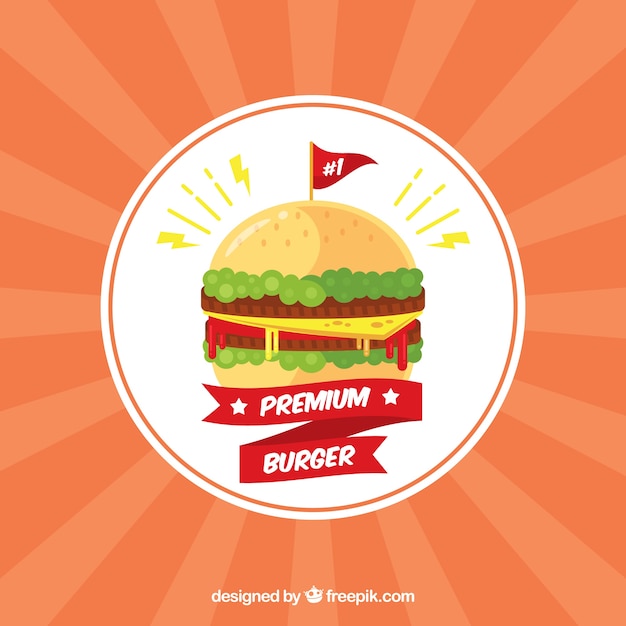 Plano, hamburguer, fundo