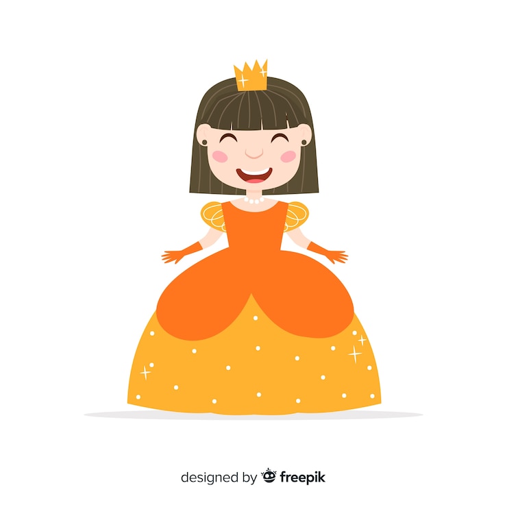 Vetor grátis plano princesa fundo