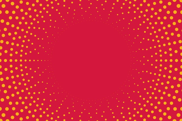 Vetor grátis pontos amarelos fundo vermelho