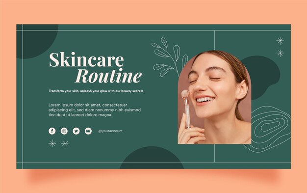 Post de facebook de spa de beleza desenhado à mão