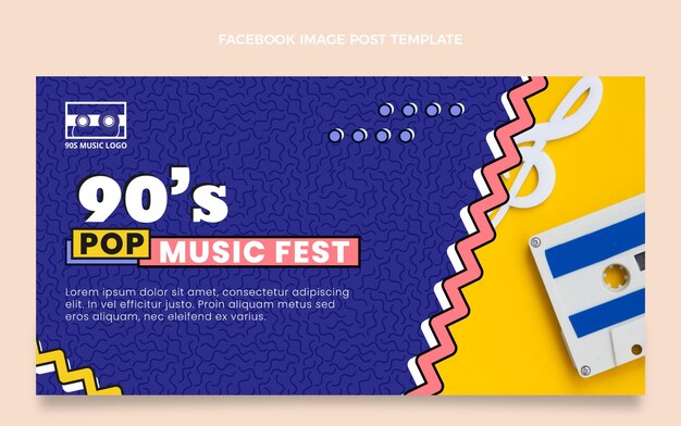 Postagem no Facebook do festival de música nostálgica dos anos 90