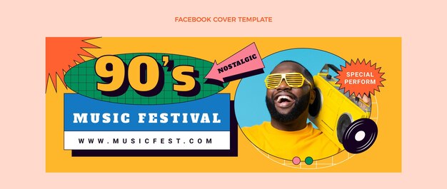 Postagem no Facebook do festival de música nostálgica dos anos 90