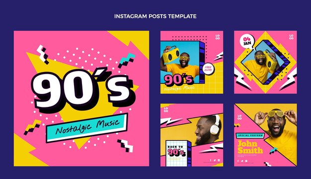 Postagem no Instagram do festival de música nostálgica dos anos 90