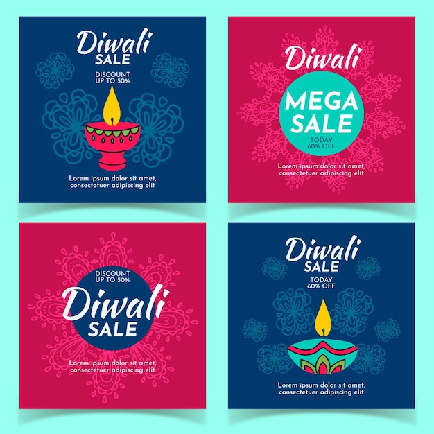 Postagens do instagram de promoções de diwali