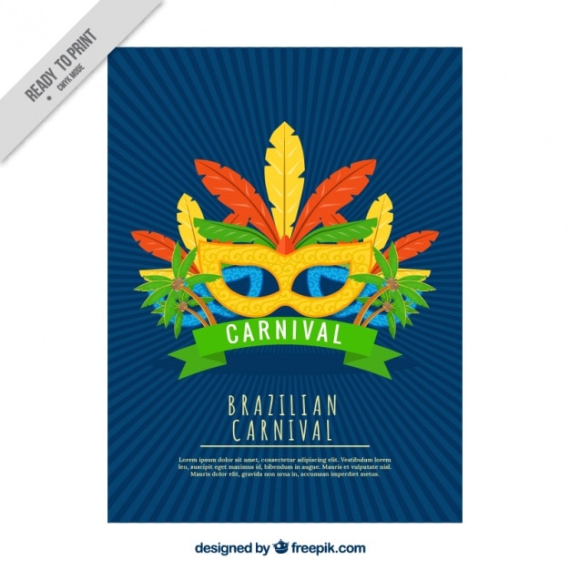 Vetor grátis poster carnaval brasileiro