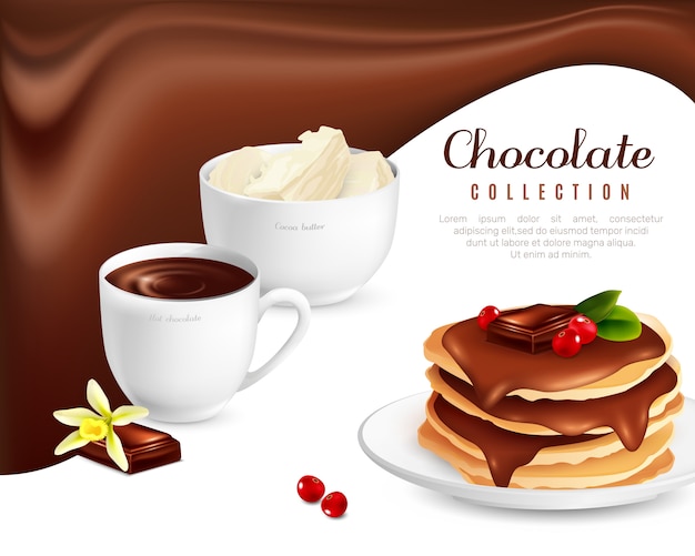 Poster de coleção de chocolate