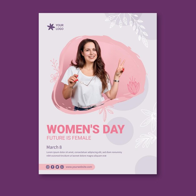Pôster do dia internacional da mulher