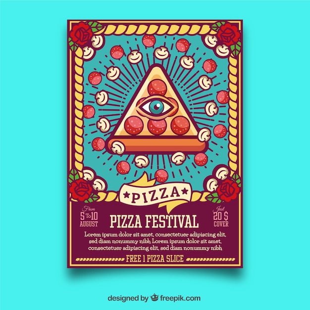 Poster do festival de pizza