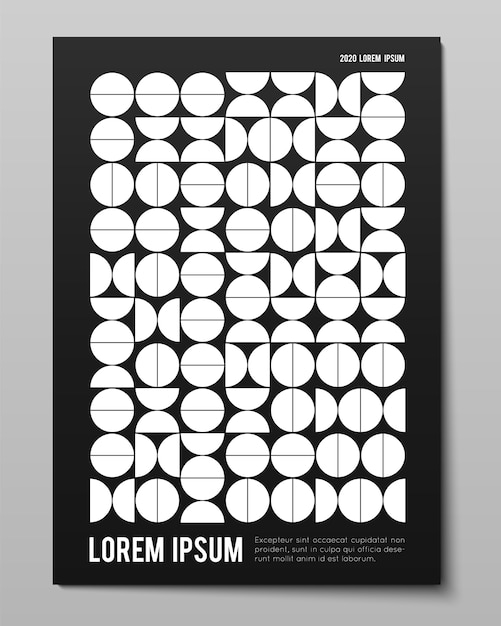 Pôster minimalista com formas geométricas simples
