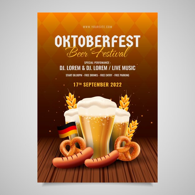 Pôster realista da Oktoberfest