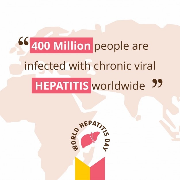 Vetor grátis poster sensibilização dia mundial da hepatite