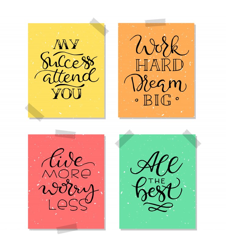 Vetor grátis poster vintage com citação de motivação em abstrato