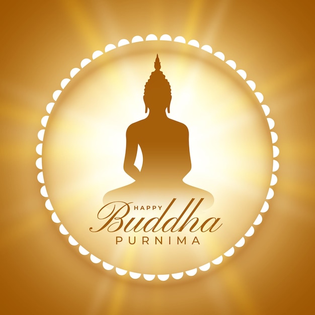 Vetor grátis premium buddha ou guru purnima desenho de fundo festivo
