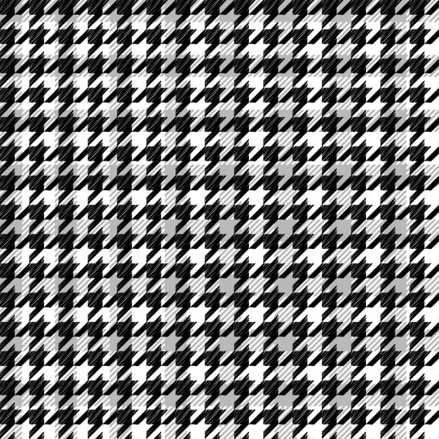 Vetor grátis preto padrão houndstooth