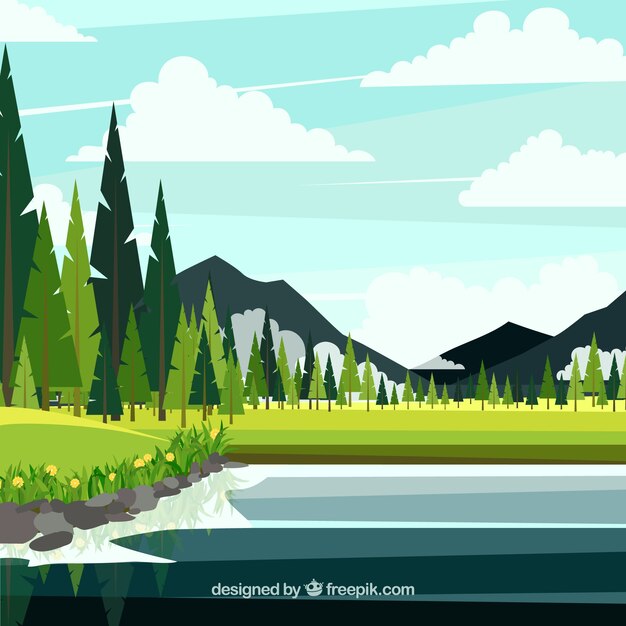 Primavera paisagem de fundo