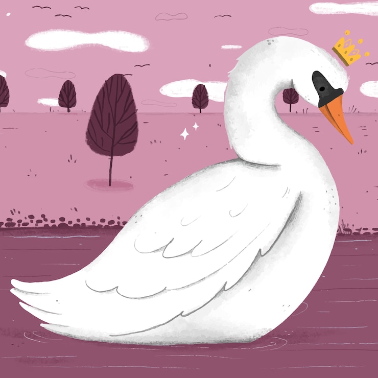 Vetor grátis princesa cisne conceito ilustrado