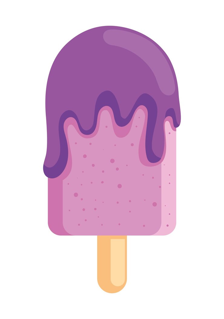 Vetor grátis produto doce de gelado roxo