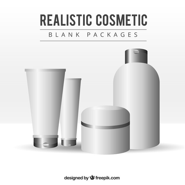 Vetor grátis produtos cosméticos realistas