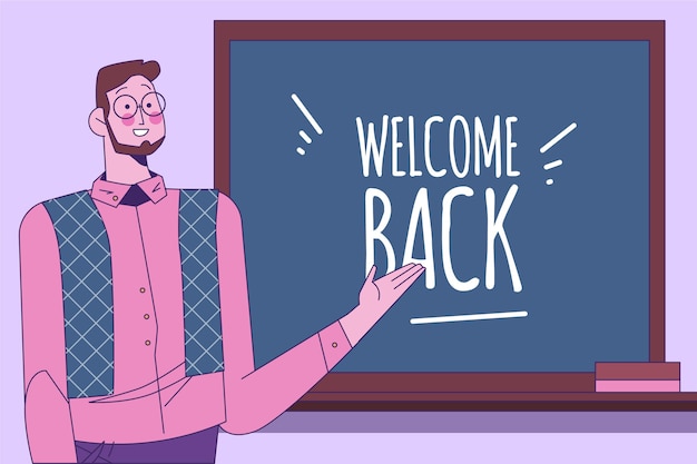 Professor recebe de volta à escola