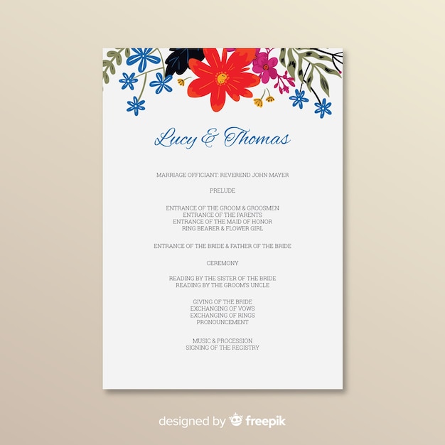 Programa de casamento