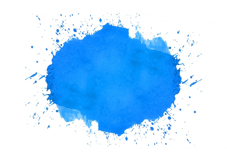 Vetor grátis projeto aquarela abstrato azul splash