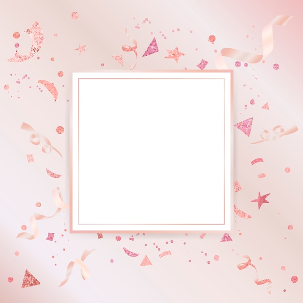 Projeto comemorativo do confetti cor-de-rosa claro