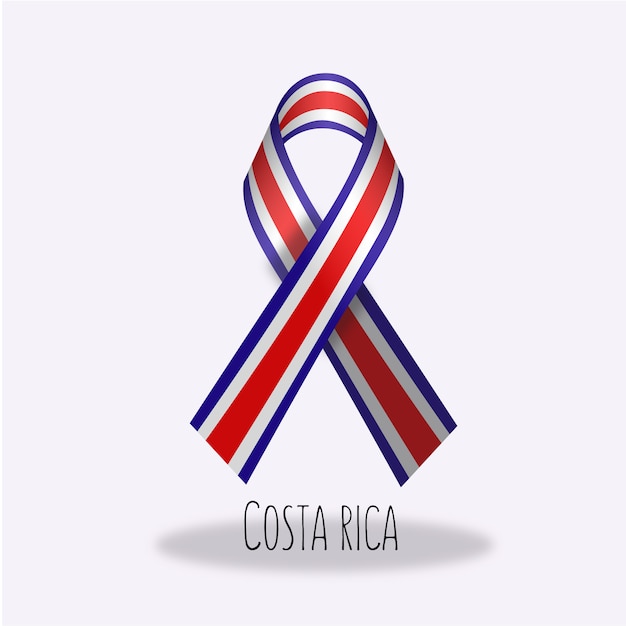 Projeto da fita da bandeira de costa rica